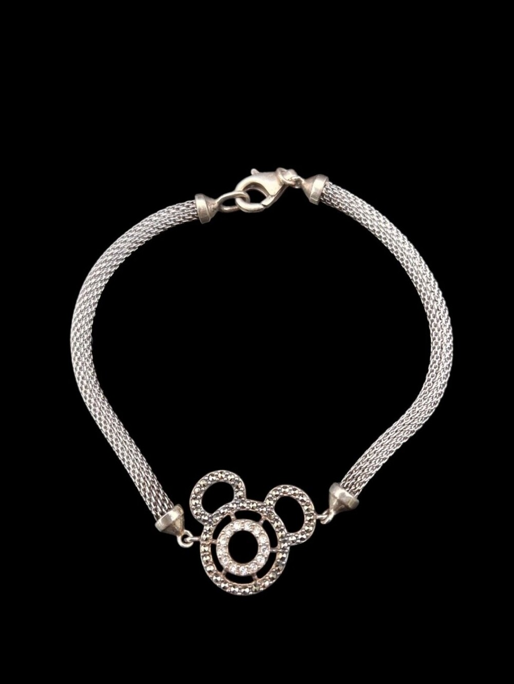 Judith Jack Sterling Silver 925 Disney Parks Mickey Mouse Marcasite Bracelet